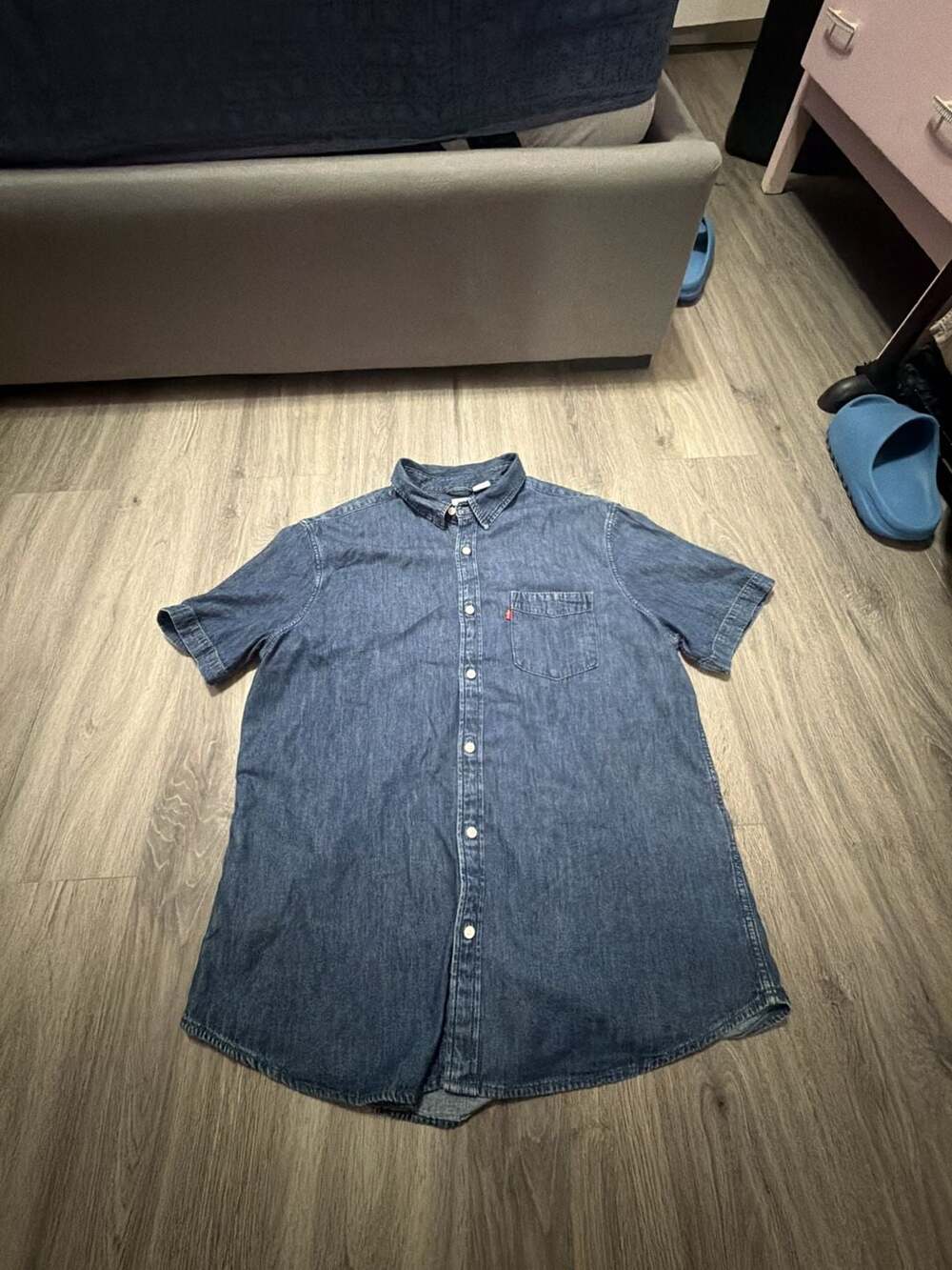 Levi's Short Sleeve Denim Shirt Dark Wash